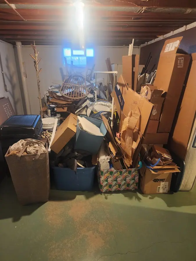 Roll-off dumpster container at job site for Roll Off Dumpster Rental in Feather Sound